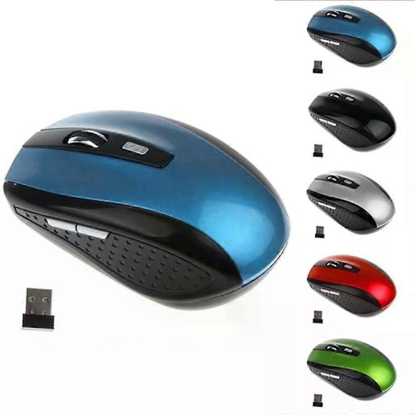 RYRA 2,4 GHz trådløs mus justerbar DPI-mus 6 knapper optisk gamingmus Gamer trådløse mus med USB-modtager til pc