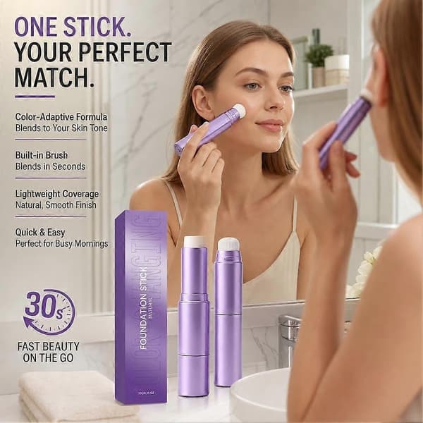 Facelove Changing Foundation Stick, 2-i-1 fargeskiftende foundationstift 1pc