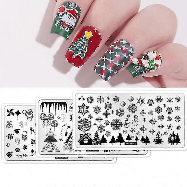 1 st Nagelkonst Stämplingsmall för Nageldesign DIY Manikyr