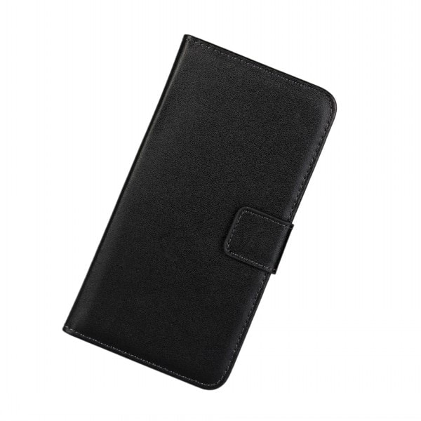 Plånboksfodral Samsung A6 - 2018, Äkta läder_qu Svart