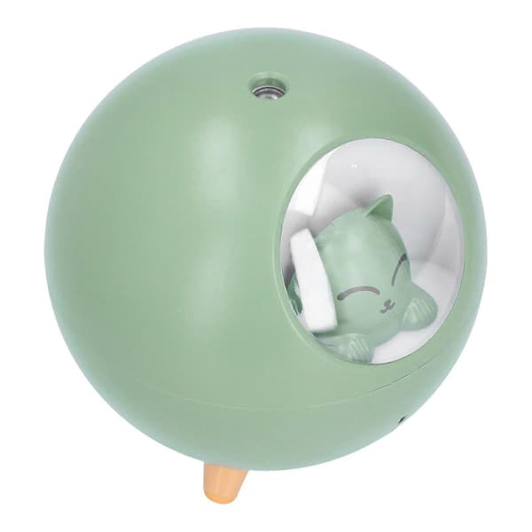 Mini Bil Luftfuktare, Härlig USB Cool Mist Luftfuktare för Kontor, Sovrum, 220ml, Grön