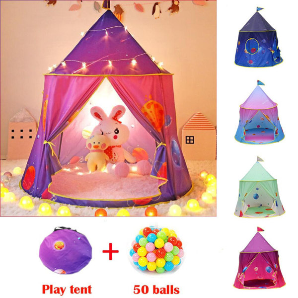 Princess Castle Rainbow Frog Kids Play Teltta. dark blue