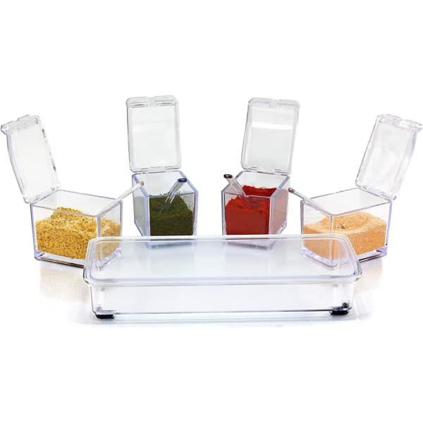Spice Box, Transparent Acrylic Storage Containers for Spice Jars