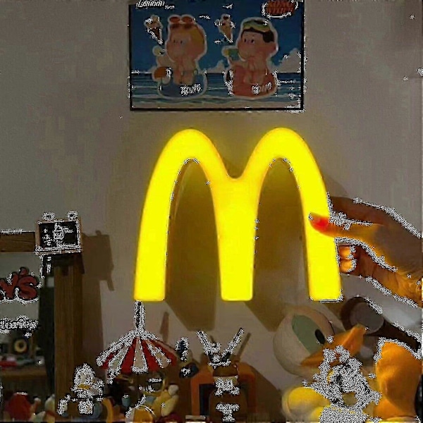Mcdonald's-lamppu Latautuva Langaton Yövalo Sängynpäätymerkki Söpö Koriste Syntymäpäivälahjat