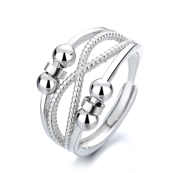 Pärla Anti-Stress Ring Sølv S