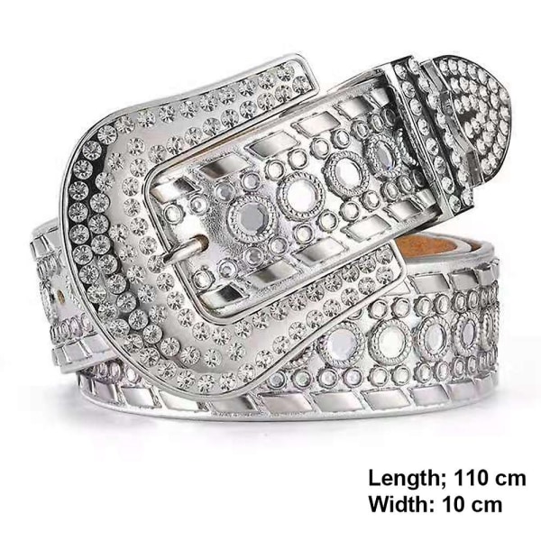 Rhinestone Belte For Cowgirl Bling Studded Leather Belte For Jeans