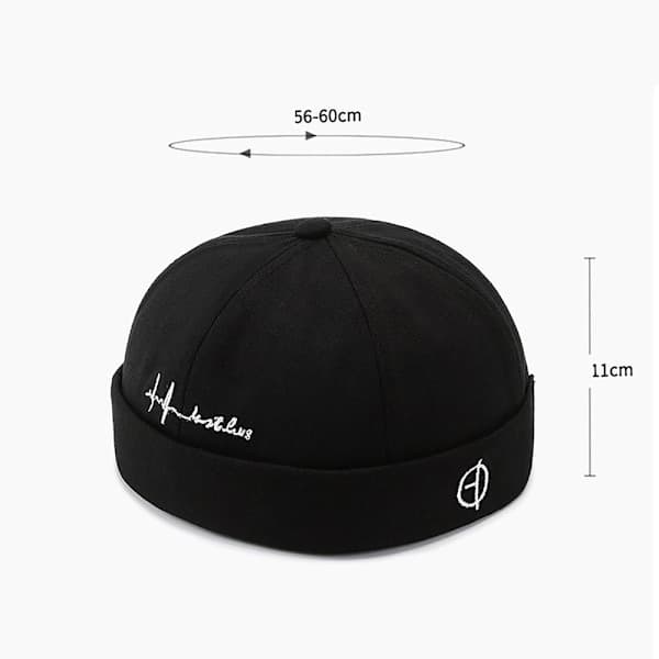 Docker-lippis puuvillaa MUSTA BLACK