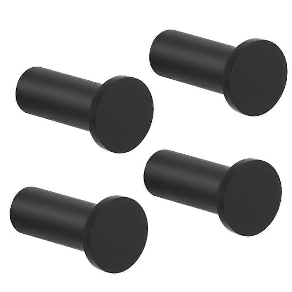 4 kpl vaateripustin - pyöreä pää, koukku musta (R1-108)