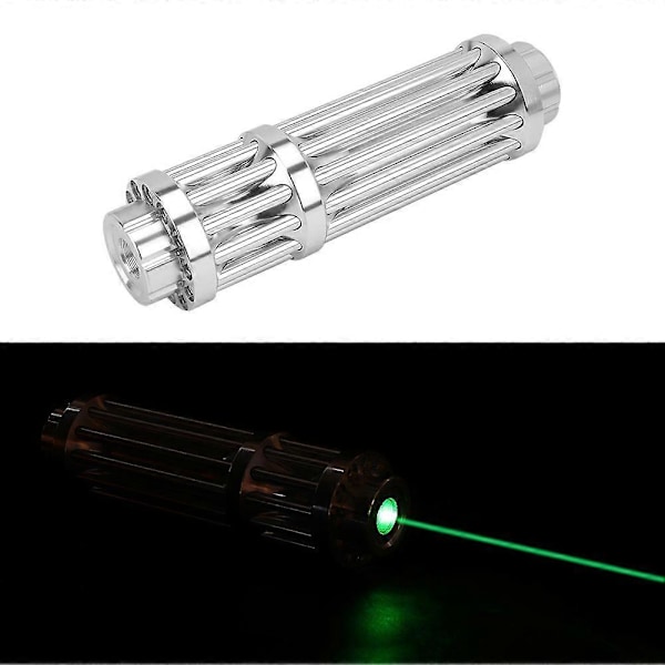 Bärbar Laserficklampa Högeffekts LED-ficklampa för Camping Nödsituation Utomhus Grön