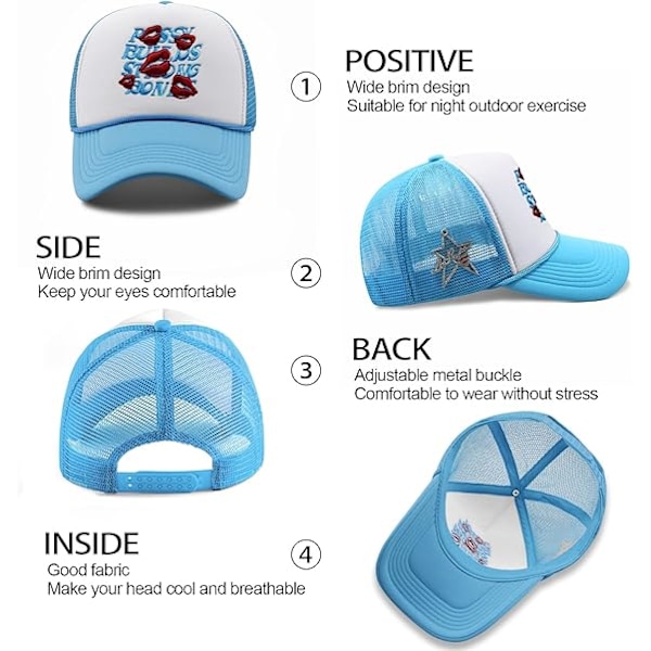 Baseball kasketter, særprægede broderede hatte, unisex hip hop trucker hatte