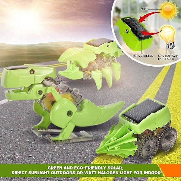 Dinosaur 3-i-1 Solar Robot Legetøj Videnskabssæt Børn Alder 8 9 10 11 12 Læring Uddannelsesmæssig Bygning Ingeniørgaver Legetøj Drenge Piger Ferie Fødselsdag Prim
