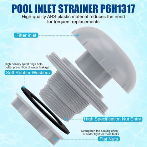 P6H1317 pool til Hnemix filter, silikonepakning 10255 til 25076RP