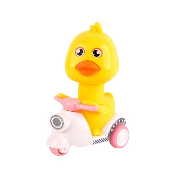 Vedettävät autot taaperoille, paina ja aja, keltainen ankka pinkki