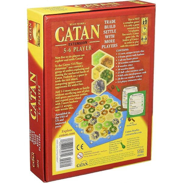 (Påskkampanj) Högkvalitativt Catan brädspel, expansion som tillåter totalt 5 till 6 spelare för Catan brädspel, familjespel