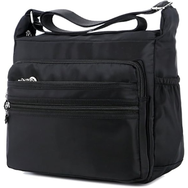 Dame Multi-Lomme Casual Crossbody Taske Vandtæt Skuldertaske Nylon Taske