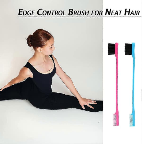 Edge Control Børste, dobbeltsidet Edge Børste, 2 I 1 Edge Control Børste Og
