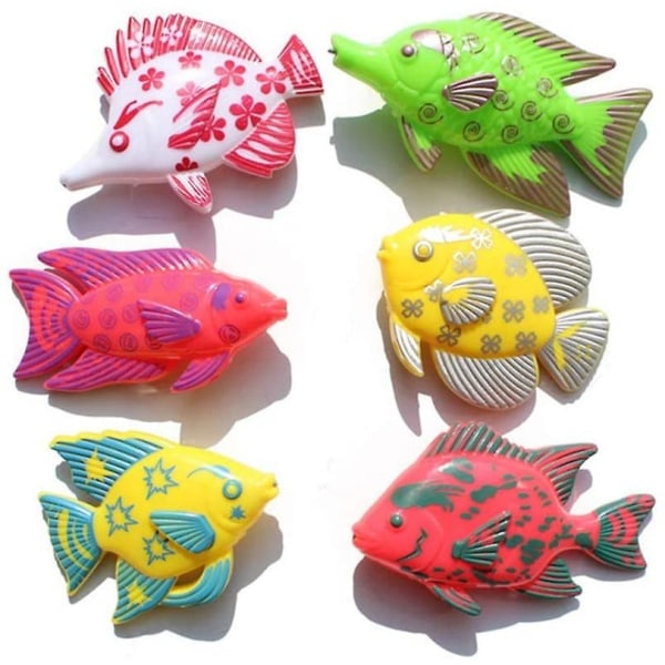 Fiskeleksaker, 7 st magnetiska fiskespömodeller Fångstspel Barn Badleksaker Db