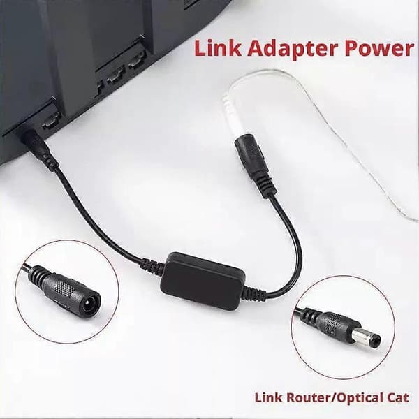 Router Genstartslinje, Strømafbrydelse Nulstil Controller, Optisk Kabelmodem Genstart `UK` black