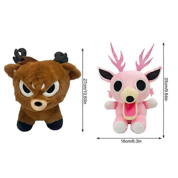 99 Nights Skov Elg Plyslegetøj - Søde Udstoppede Dyr Bløde Krammedukker til Børn & Spilfans Pink Deer