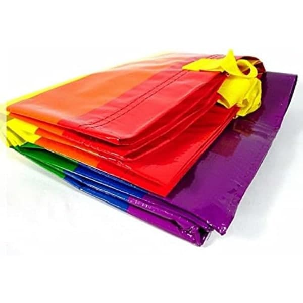 Stora 71L Regnbågsfärgade Återanvändbara Bärkassar - 2-pack