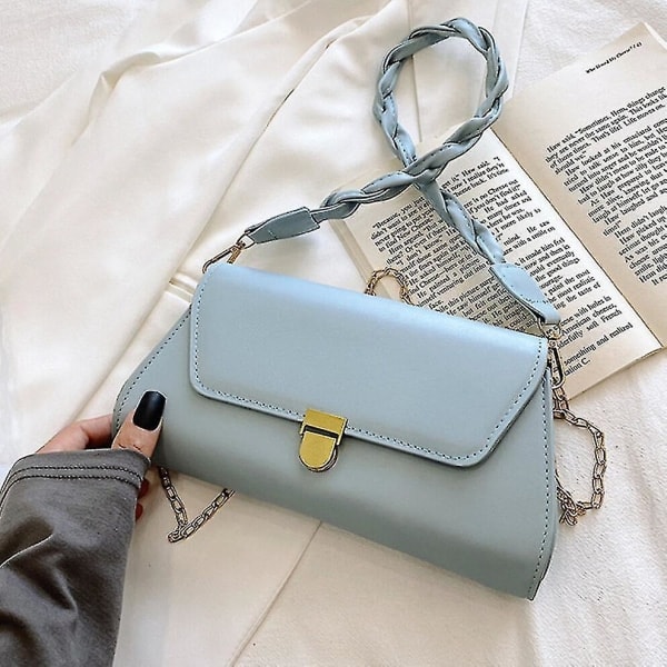Fash Kvinnor Pu Kedja Axelväska Casual Dam S Flap