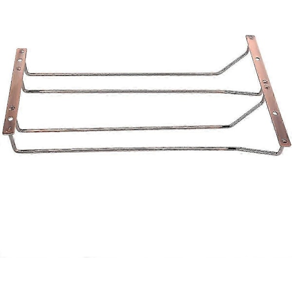 14\" Bronse Vinglassholder Under Skap, Vinglassholder, Vinglass Oppbevaringsstativ, 2 Rader