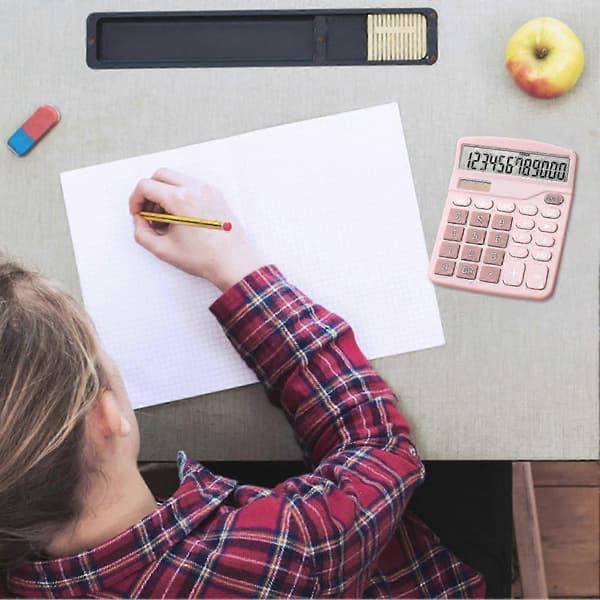 Bordskalkylator Standardfunktion med 12-siffrig Stor LCD-display Solceller & Batteri