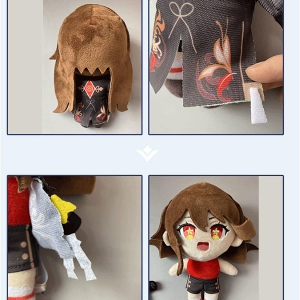 Hu Tao Genshin Impact Plyschleksak, Hu Tao Anime Figur Plyschdocka