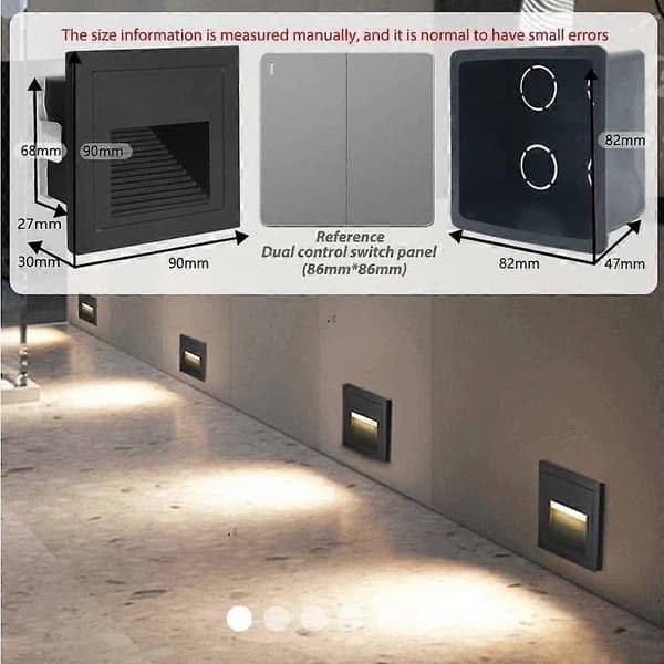 3w Lampa Med Rörelsesensor, Aluminium 8st