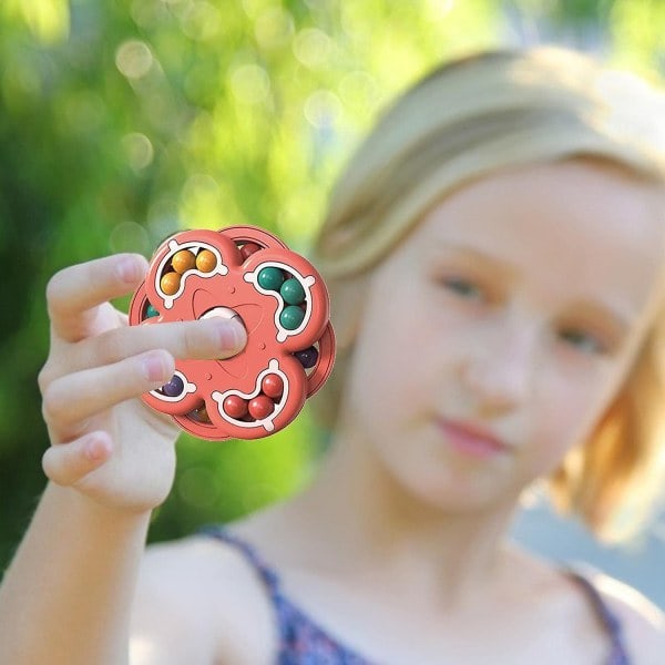 Magiska Fidget Pärlor Spinners Roterande kubleksak, dekompressionsgyro pusselkub, rolig pusselboll pedagogiska leksaker - Perfekt