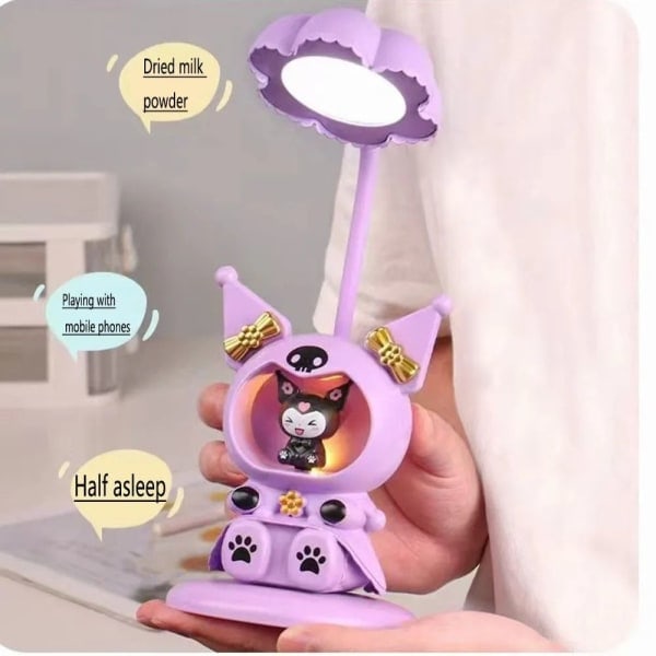 Kawaii Kuromi My Melody Vikbar Ögonskyddslampa Rosa