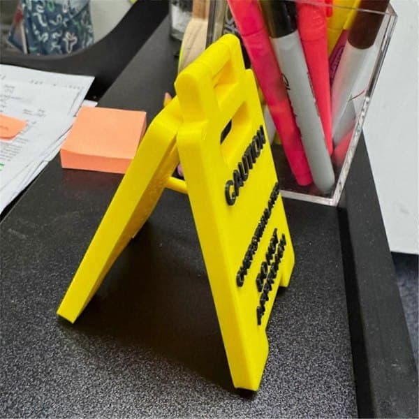 Warning Overstimulated Desk Sign, Do Not Touch Sign, (2-pack)