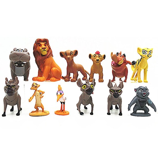 12st Lejonvaktens leksaker, Lejonkungen tecknade actionfigurer, set för djurkaraktärsleksaker