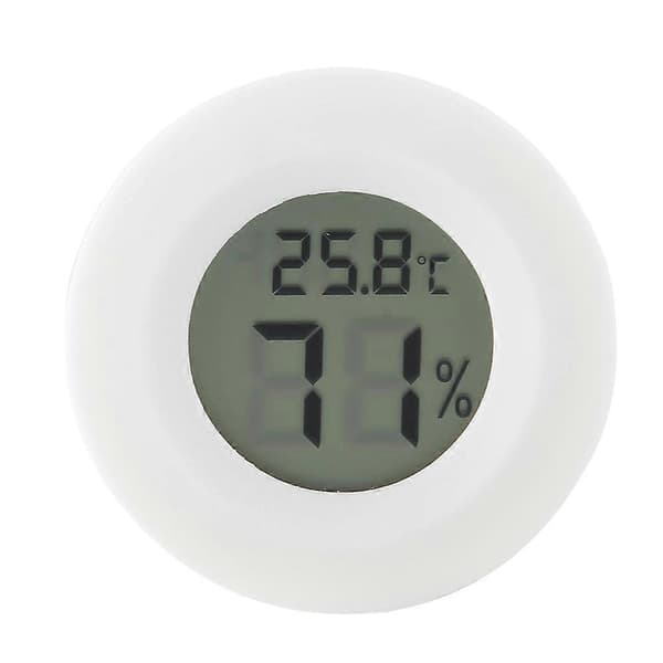 Mini Digitalt LCD Termometer Hygrometer Rund