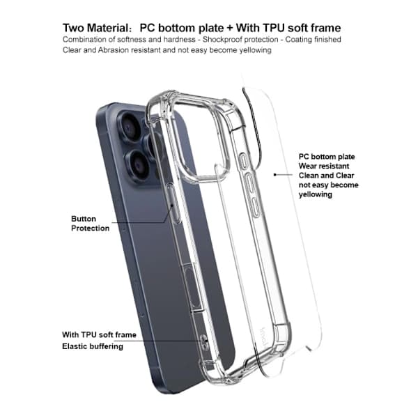 iPhone 16 Pro Max Kuori Läpinäkyvä