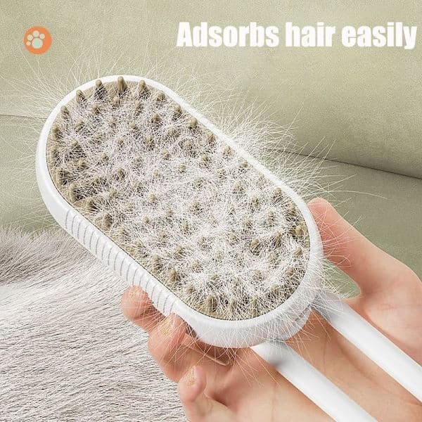 Kattborste, Pälsborste, Cloud Care Husdjursborste (Vit + Brun)