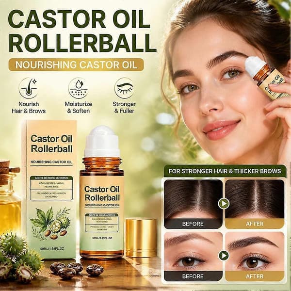 Luomu risiiniöljy roll-on eteerinen öljy