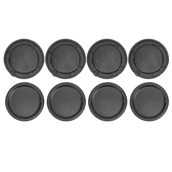 4 stk. linse bakdeksel kamerahus frontdeksel sett for Sony A-mount linse kamerahus svart