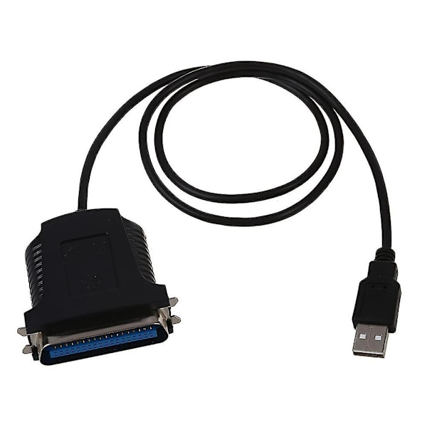 Ny Parallell Port Db36 Skrivare Usb Express Kort Konverterare Adapter Svart