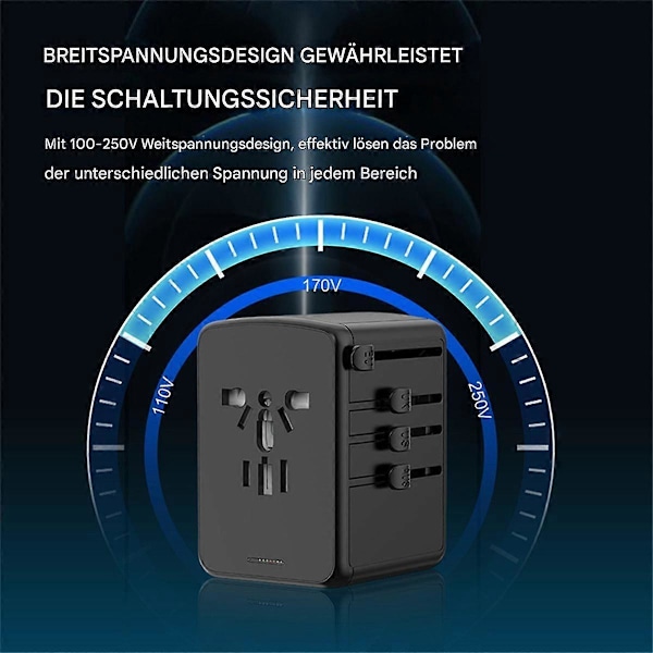 Reiselader konverteringsplugg 3C2A socket 5.8A UK standard US standard Europeisk standard Global 207 pluggkonverter-207-3C2 (5.8A) reiselader