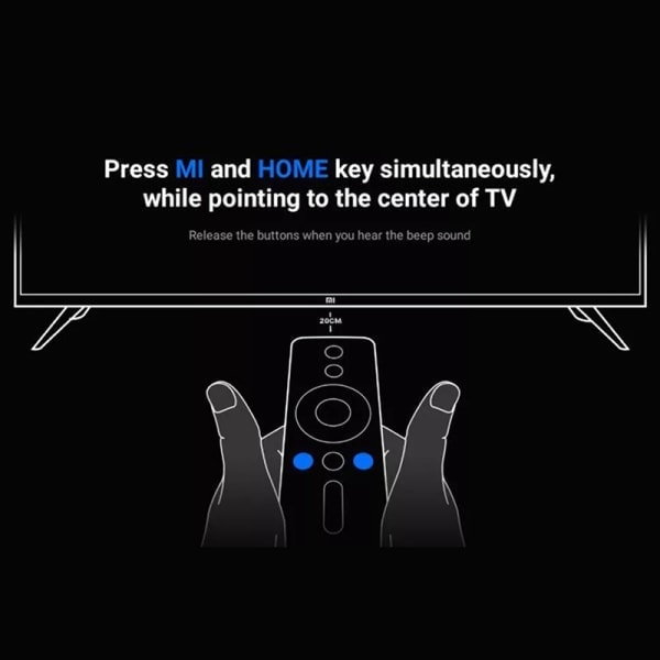 Bluetooth stemmefjernbetjening kompatibel med Mi TV MI Box 3 S 4X TV B Sort one size