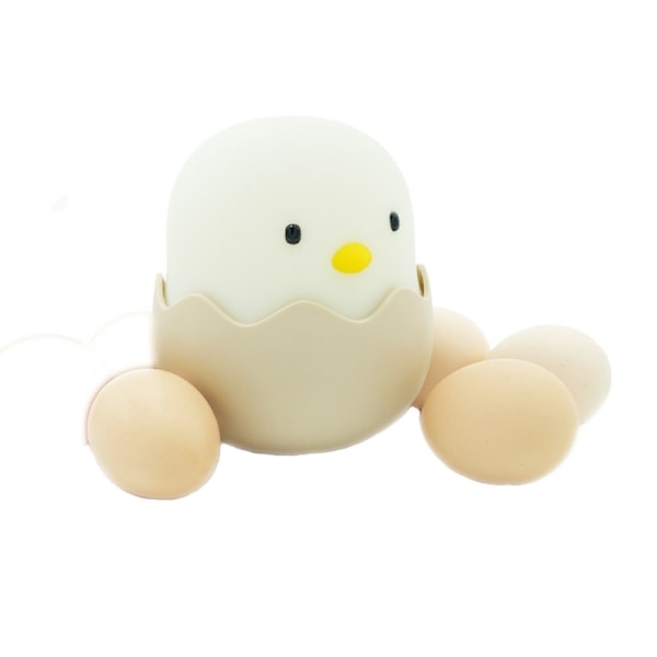 Eggshell Kyckling Nattlampa, Nattmatningslampa, Tumlartecknad Sängbords USB Laddningsnattlampa