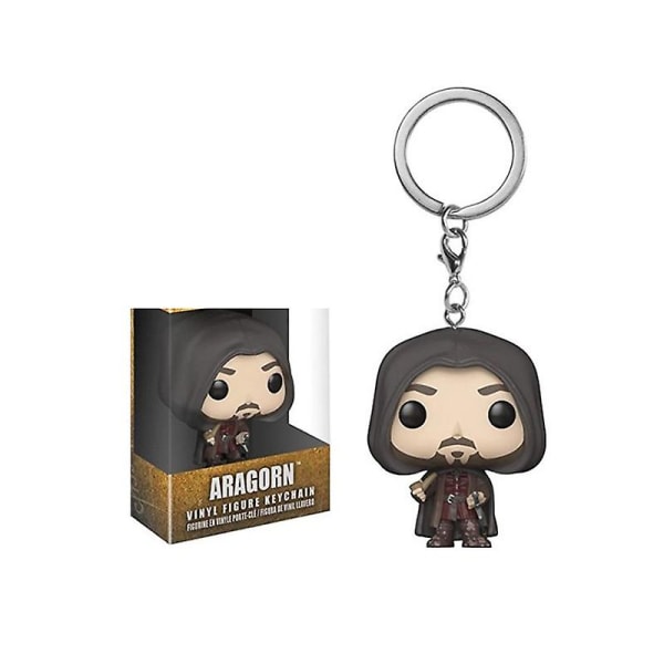 Pop Sagan om ringen Aragorn Mainan Action Figur Nyckelring Vinyl Figur Nyckelring Mainan