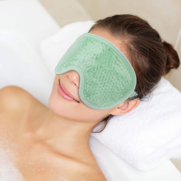 Eye Mask, Återanvändbar Pärlor Ispåse, Varm och Kall Terapi