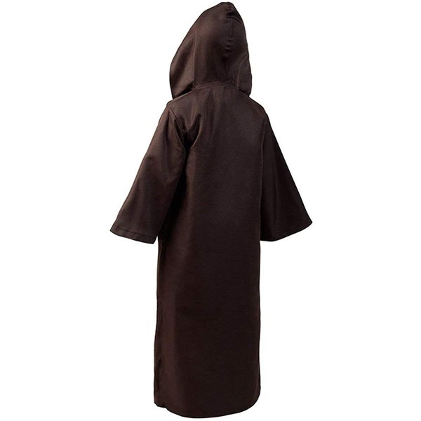 Vuxen Halloween Kostym Huvtröjor Robe Cosplay Capes Huvrock brown L