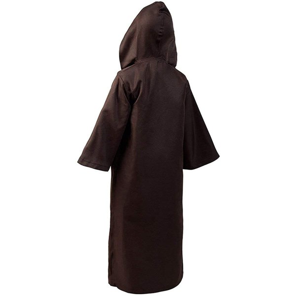 Vuxen Halloween Kostym Huvtröjor Robe Cosplay Capes Huvrock brown XL