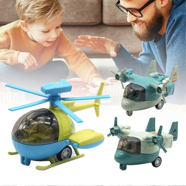 Mini Pull-Back Tegneserie Flymodel - Pædagogisk Legetøj til Børn og Dekorativ Gave