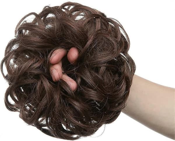 2 stk. rodet hårknold krøllede scrunchies til kvinder