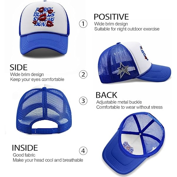 Baseball kasketter, særprægede broderede hatte, unisex hip hop trucker hatte