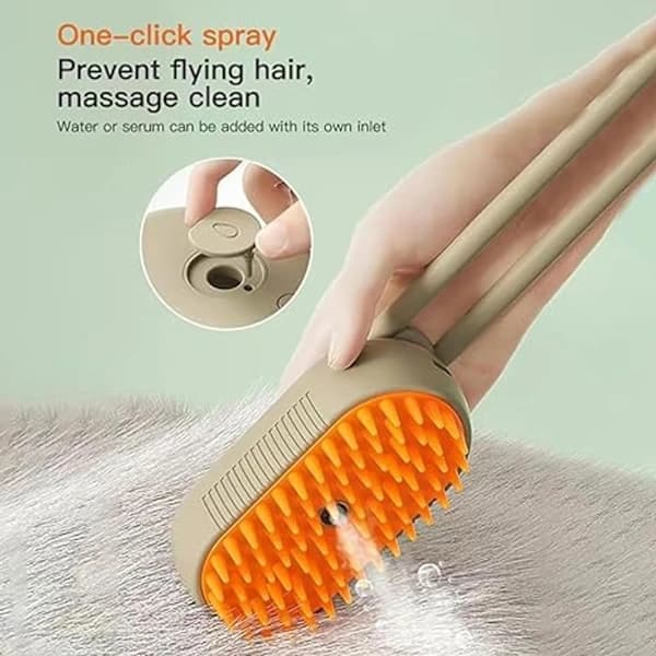 Kattborste, Pälsborste, Cloud Care Husdjursborste (Vit + Brun)